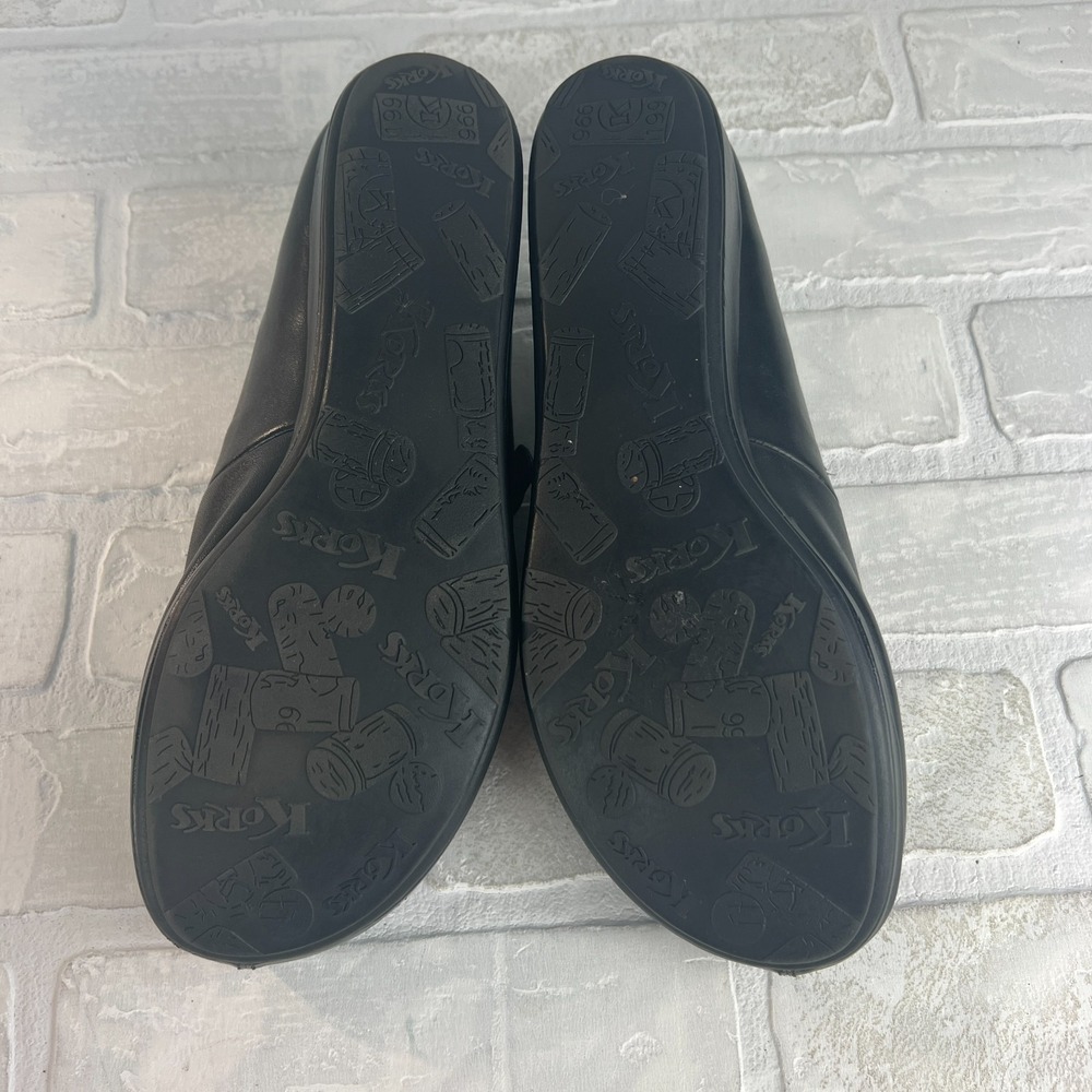 KORK-EASE Korks Mary Jane Shoes Womens 9.5 Black Leather Wedge Button Classic 41 - Picture 13 of 13